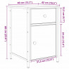 Szafka Nocna z szufladą 2 pcs Czarny Dąb 40 x 42 x 60 cm