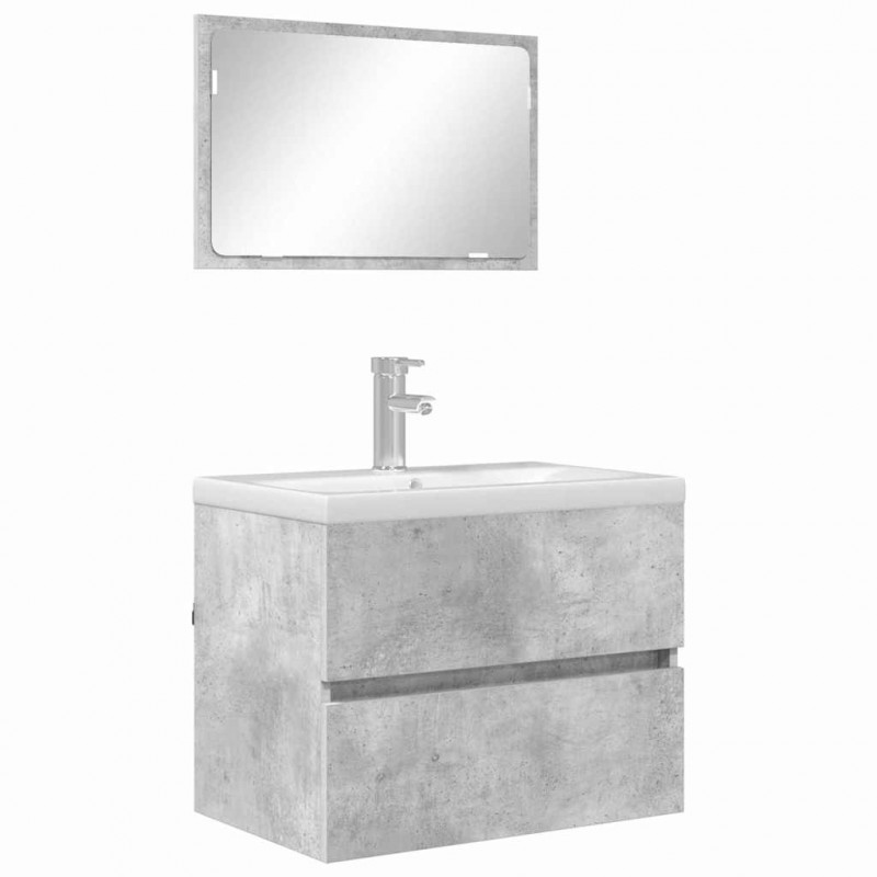 Zestaw mebli łazienkowych Betonowy szary 60 x 38,3 x 45 cm