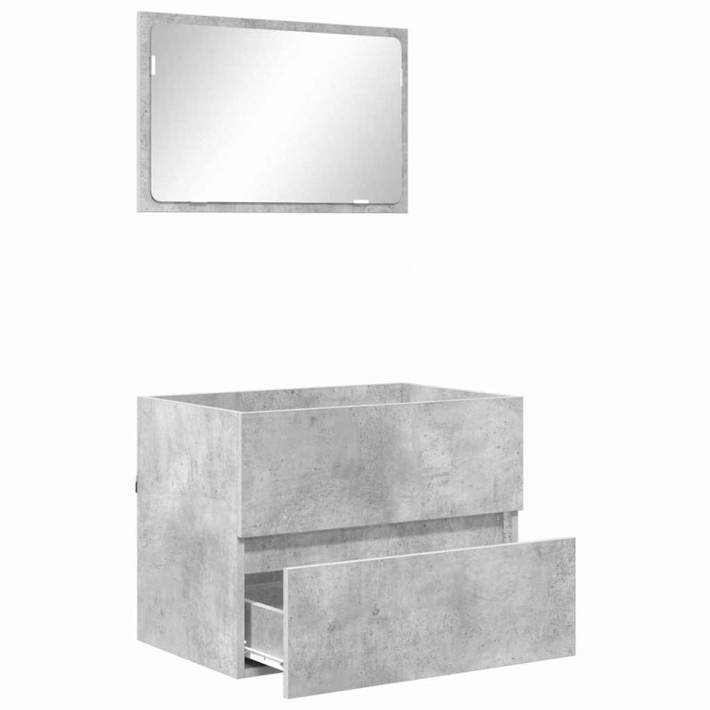 Zestaw mebli łazienkowych Betonowy szary 60 x 38,3 x 45 cm