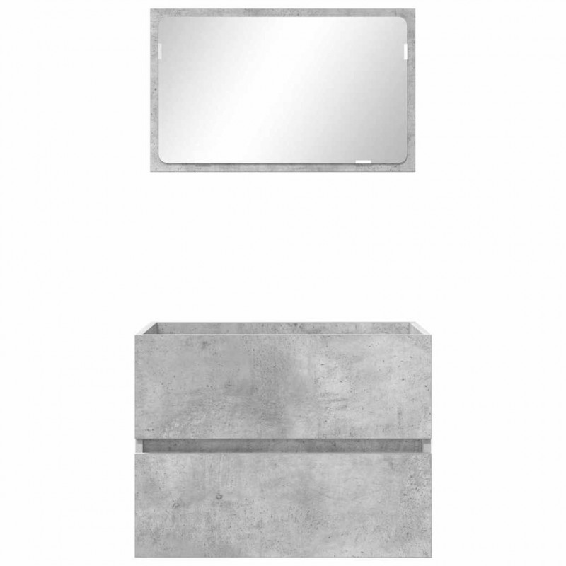 Zestaw mebli łazienkowych Betonowy szary 60 x 38,3 x 45 cm