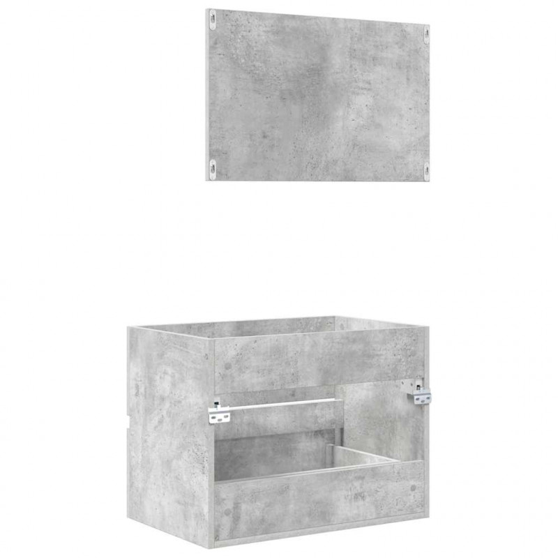 Zestaw mebli łazienkowych Betonowy szary 60 x 38,3 x 45 cm