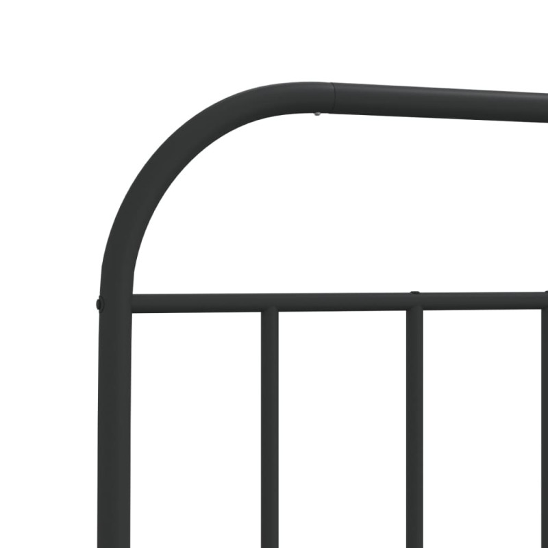 Metalowe wezgłowie, czarne, 100 cm