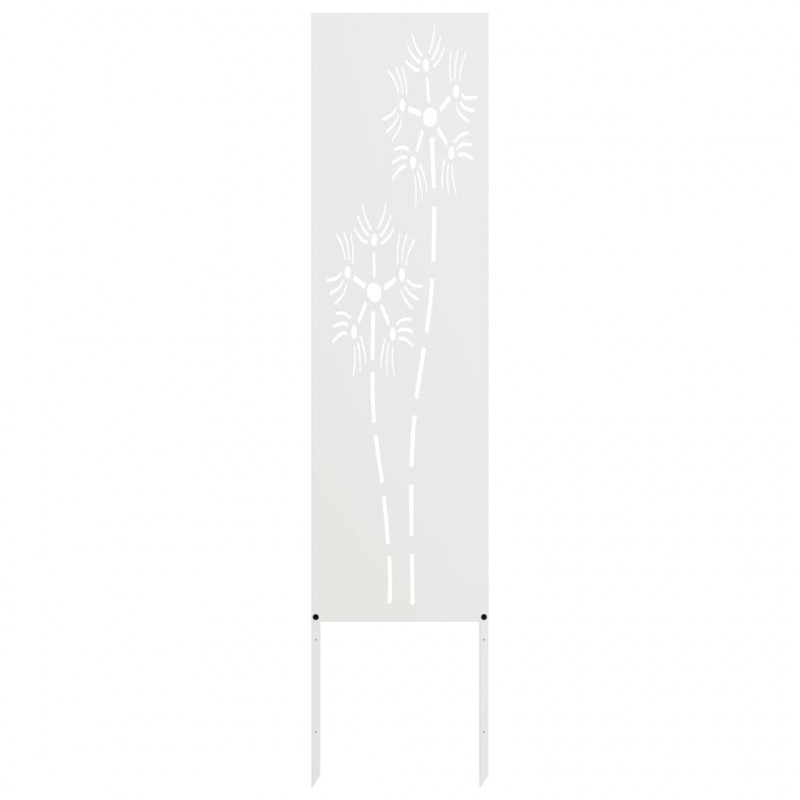 Ekran zapewniający prywatność w ogrodzie Biały 32 x 140 cm