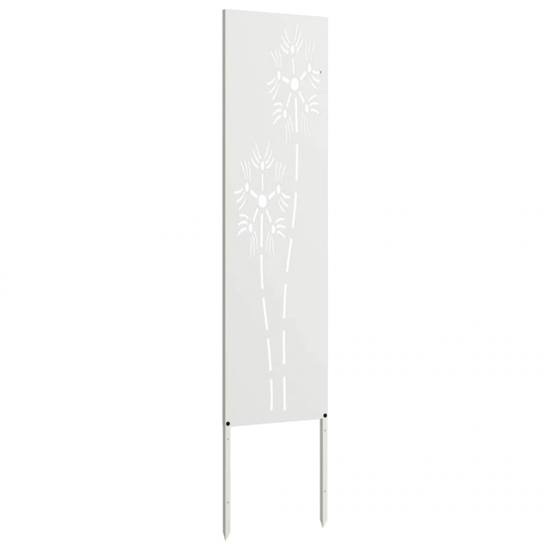 Ekran zapewniający prywatność w ogrodzie Biały 32 x 140 cm