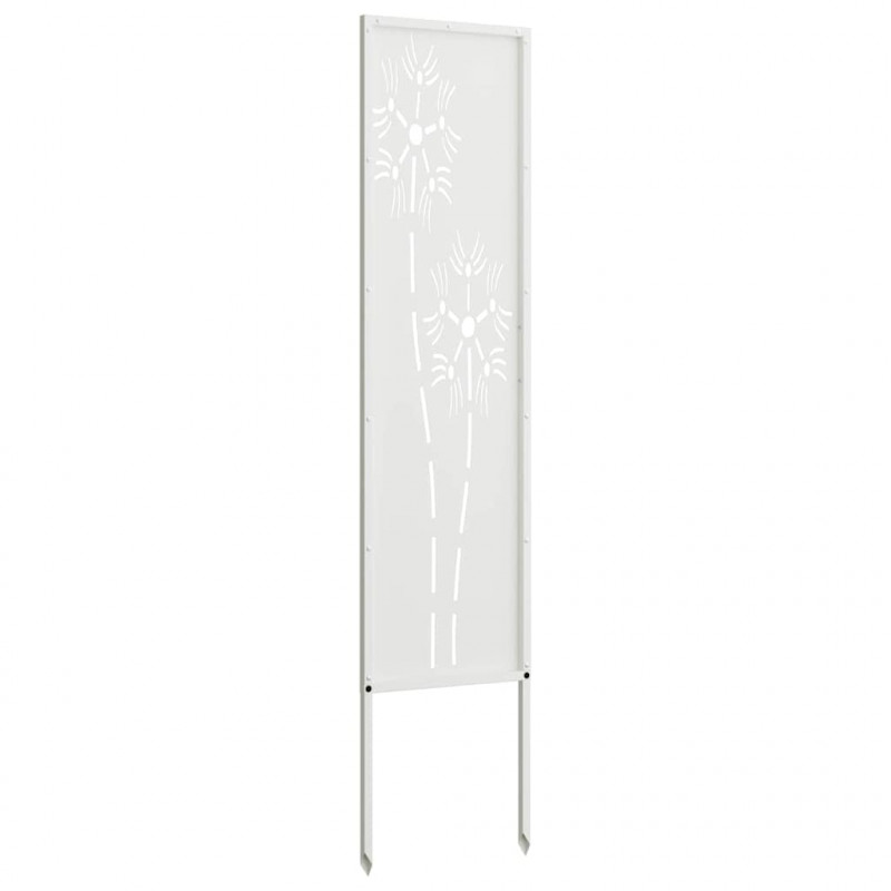 Ekran zapewniający prywatność w ogrodzie Biały 32 x 140 cm