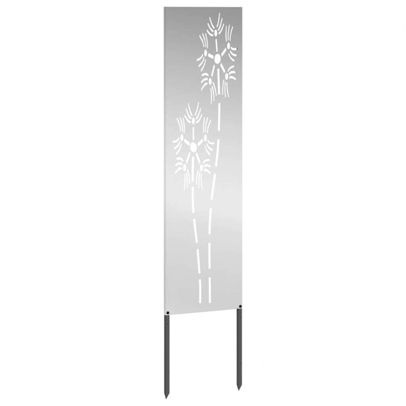 Ekran zapewniający prywatność w ogrodzie Srebrny 32 x 140 cm