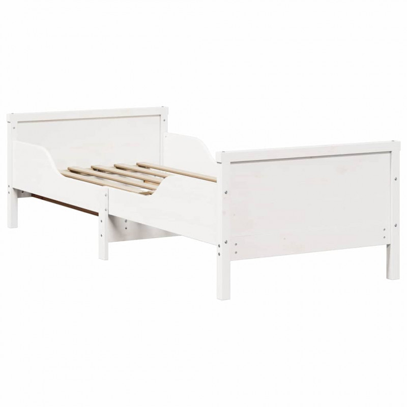Ramka łóżka Biały 80 x 200 cm Materiał drewnopochodny