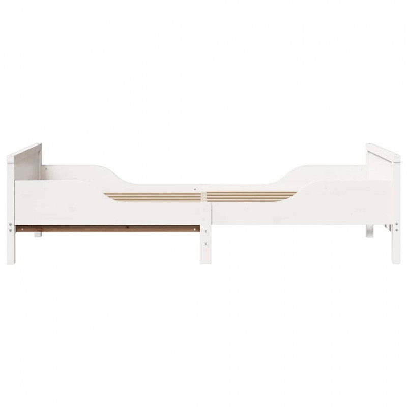 Ramka łóżka Biały 80 x 200 cm Materiał drewnopochodny