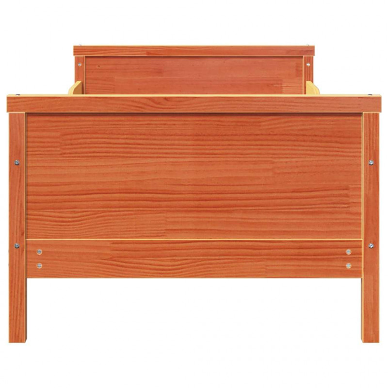 Ramka łóżka Woskowy Brąz 80 x 200 cm Materiał drewnopochodny