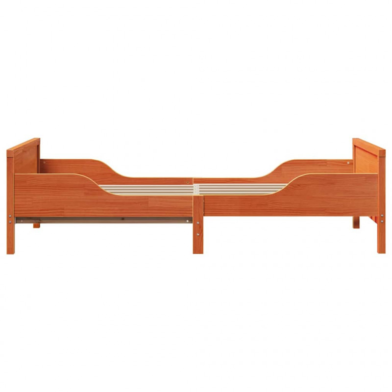 Ramka łóżka Woskowy Brąz 80 x 200 cm Materiał drewnopochodny