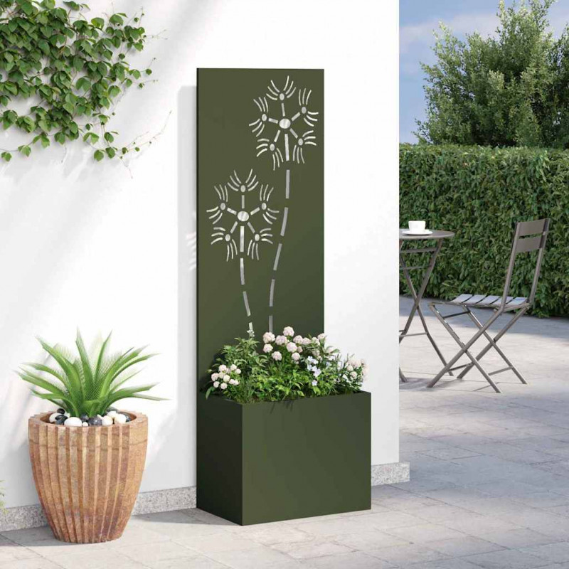 Ekran zapewniający prywatność w ogrodzie oliwkowy 50 x 140 cm