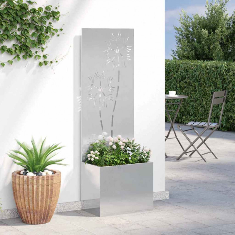 Ekran zapewniający prywatność w ogrodzie Srebrny 50 x 140 cm