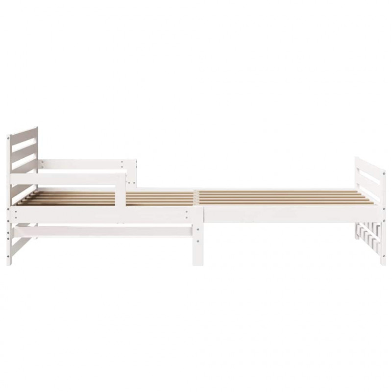 Ramka łóżka Biały 80 x 200 cm Materiał drewnopochodny