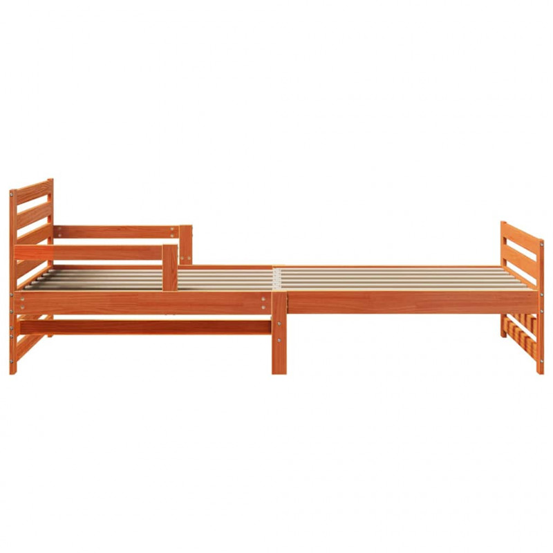 Ramka łóżka Woskowy Brąz 80 x 200 cm Materiał drewnopochodny