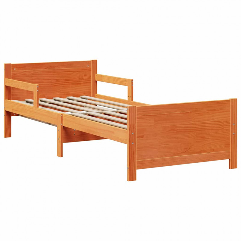Ramka łóżka Woskowy Brąz 80 x 200 cm Materiał drewnopochodny