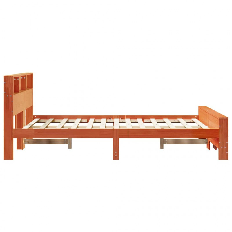 Ramka łóżka Woskowy Brąz 120 x 200 cm Materiał drewnopochodny