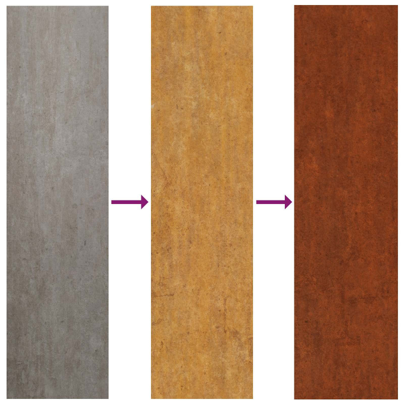 Ekran zapewniający prywatność w ogrodzie Fretwork Rdzawy
