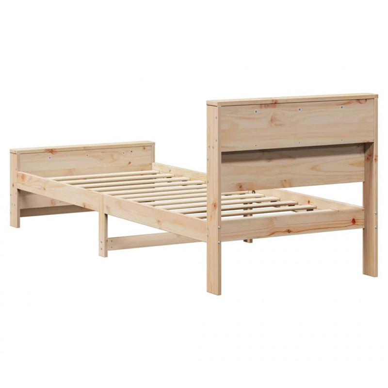 Ramka łóżka Brązowy 90 x 200 cm Materiał drewnopochodny