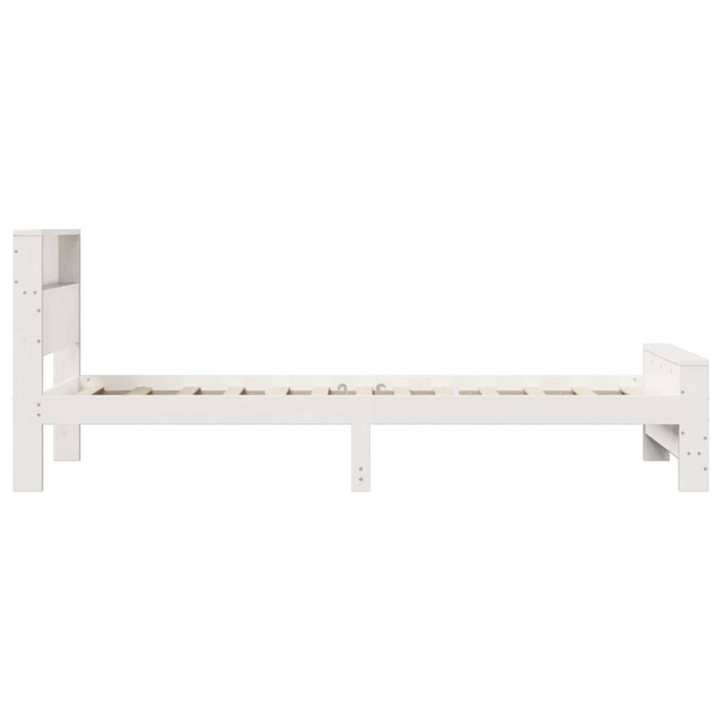 Ramka łóżka Biały 90 x 200 cm Materiał drewnopochodny