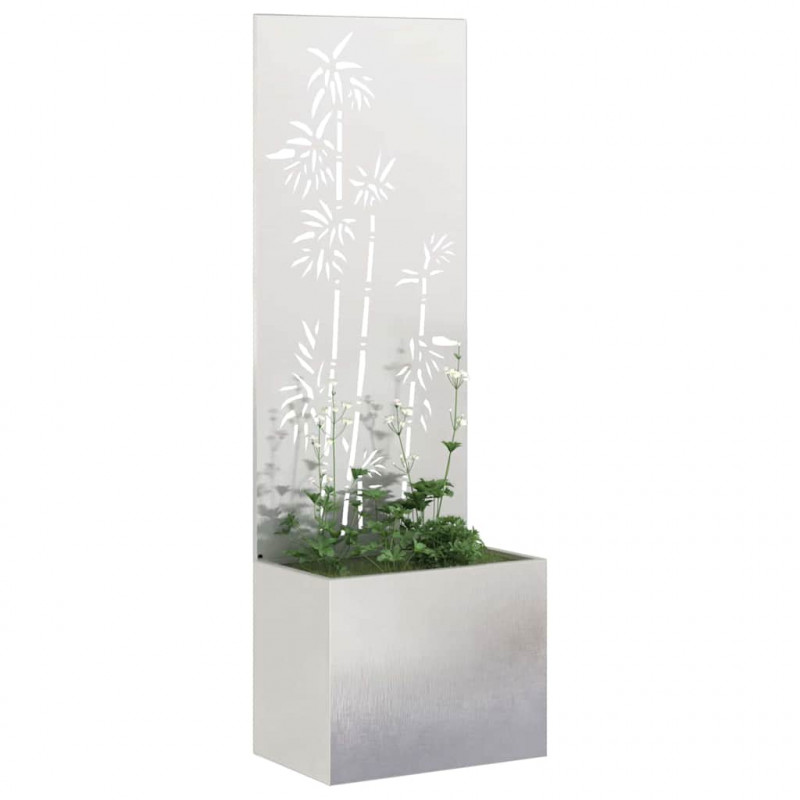 Ekran zapewniający prywatność w ogrodzie Srebrny 50 x 140 cm