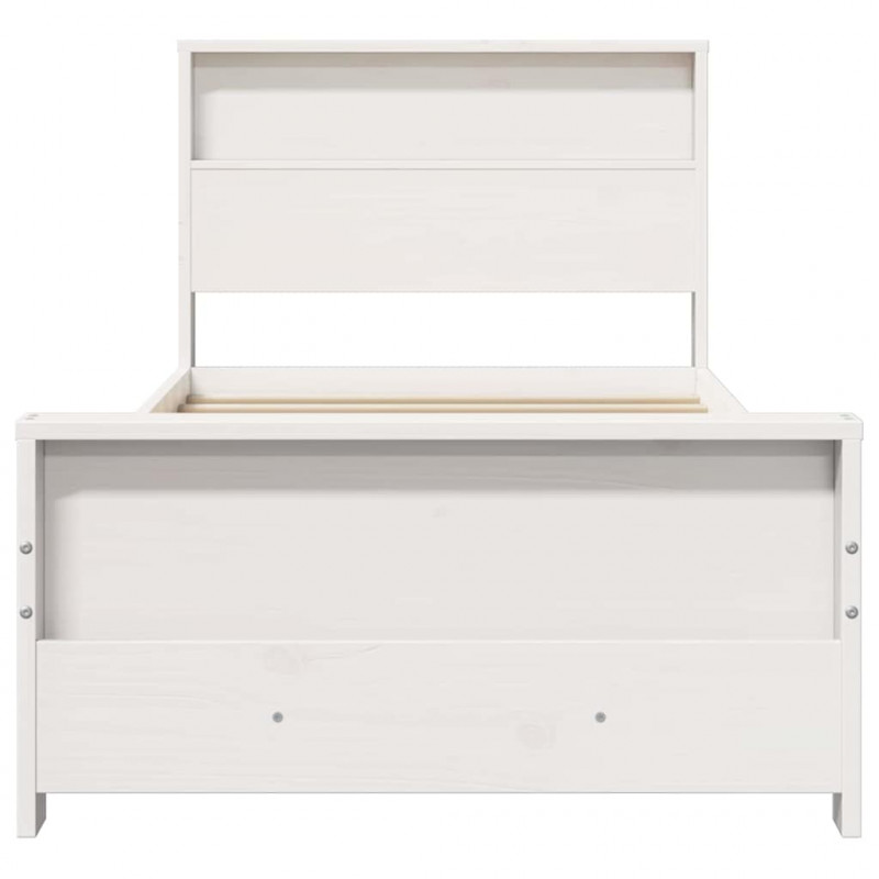 Ramka łóżka Biały 80 x 200 cm Materiał drewnopochodny