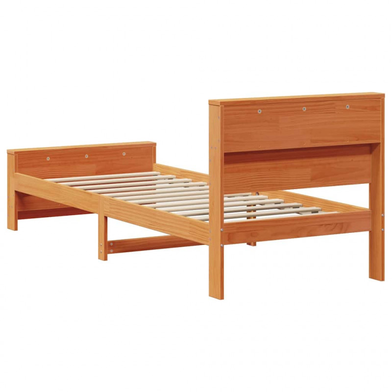 Ramka łóżka Woskowy Brąz 80 x 200 cm Materiał drewnopochodny