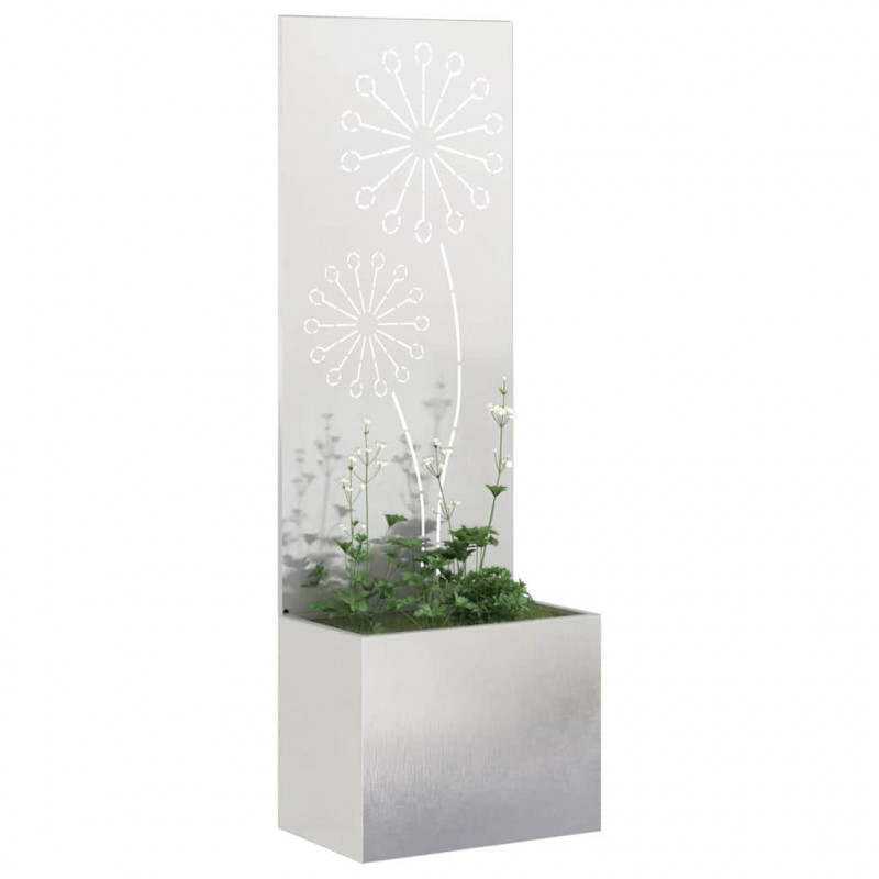 Ekran zapewniający prywatność w ogrodzie Srebrny 50 x 140 cm