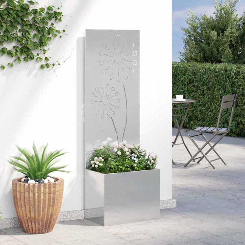 Ekran zapewniający prywatność w ogrodzie Srebrny 50 x 140 cm