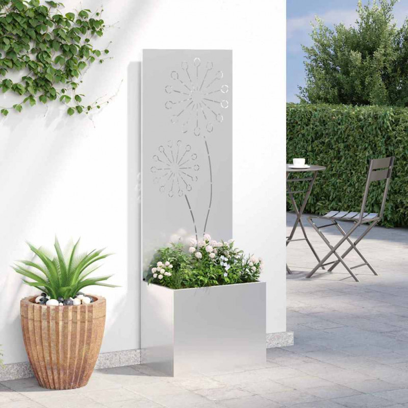 Ekran zapewniający prywatność w ogrodzie Srebrny 50 x 140 cm
