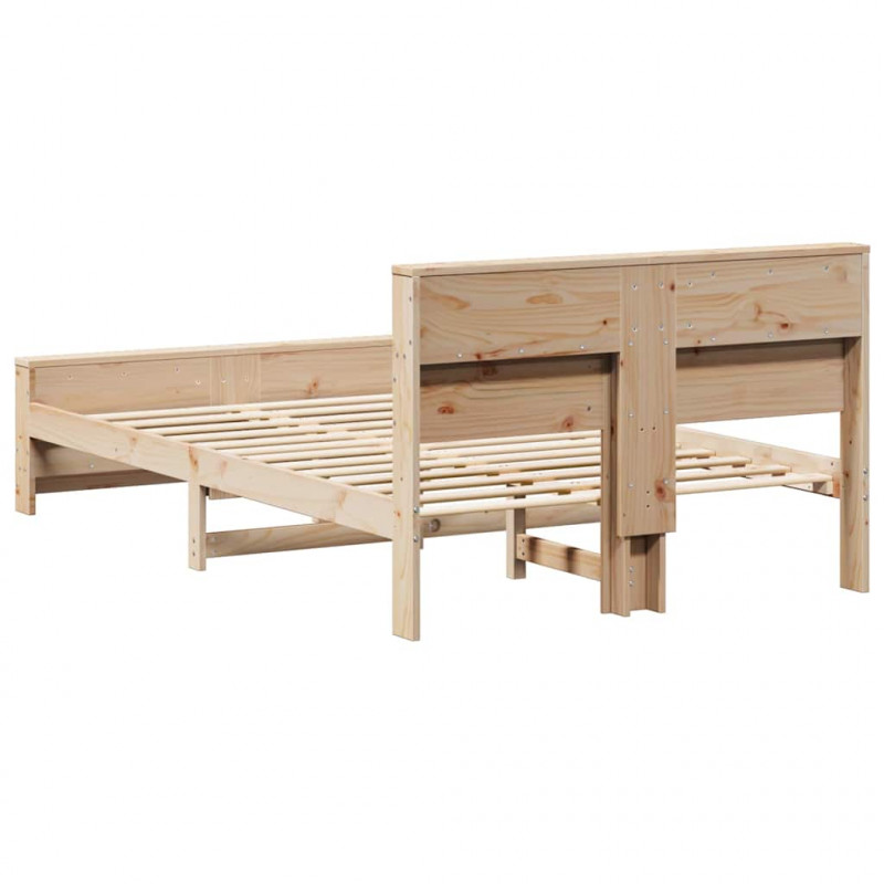 Ramka łóżka Brązowy 120 x 190 cm Materiał drewnopochodny