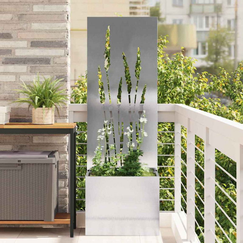 Ekran zapewniający prywatność w ogrodzie Srebrny 50 x 140 cm