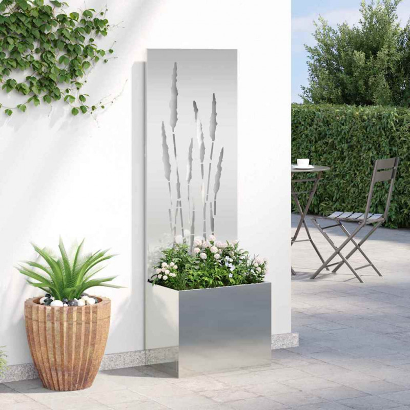Ekran zapewniający prywatność w ogrodzie Srebrny 50 x 140 cm