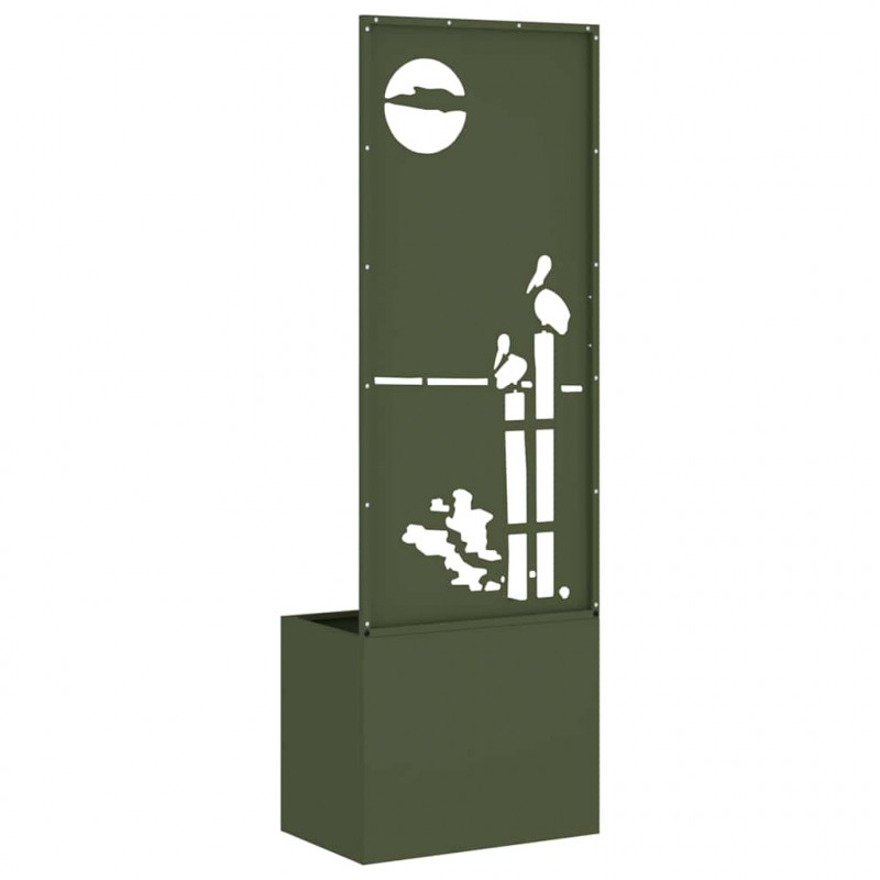 Ekran zapewniający prywatność w ogrodzie oliwkowy 50 x 140 cm