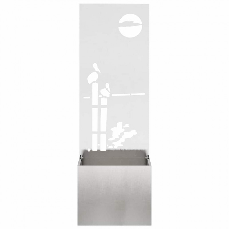 Ekran zapewniający prywatność w ogrodzie Srebrny 50 x 140 cm
