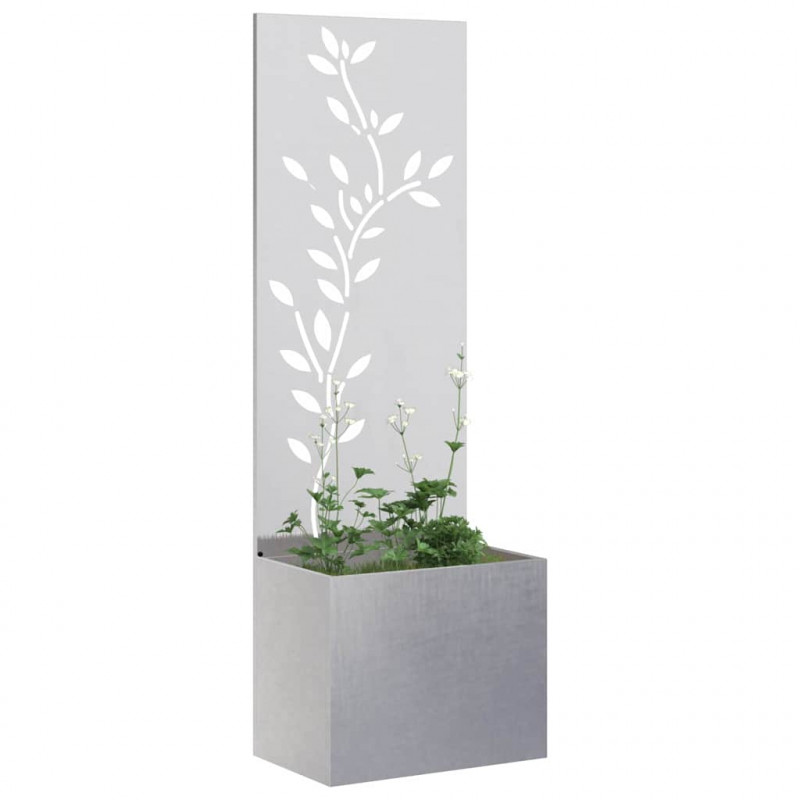 Ekran zapewniający prywatność w ogrodzie Srebrny 50 x 140 cm