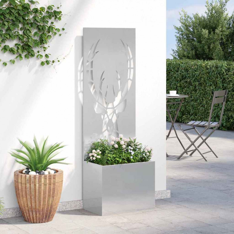 Ekran zapewniający prywatność w ogrodzie Srebrny 50 x 140 cm