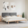 Ramka łóżka z tapicerowanym wezgłowiem Ciemnoszary 180 x 200 cm