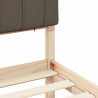 Ramka łóżka z tapicerowanym wezgłowiem Ciemnoszary 120 x 190 cm