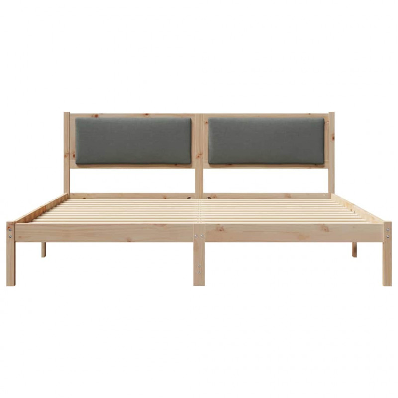 Ramka łóżka Ciemnoszary 180 x 200 cm Lite drewno sosnowe