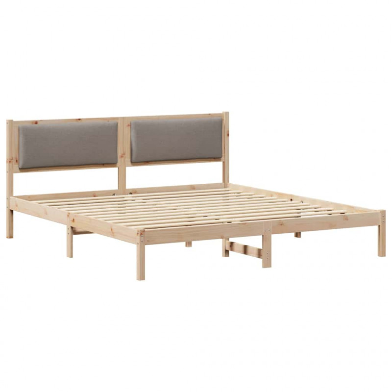 Ramka łóżka Ciemnoszary 180 x 200 cm Lite drewno sosnowe