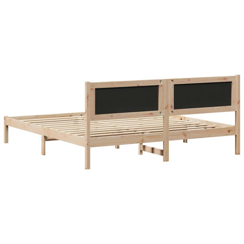 Ramka łóżka Ciemnoszary 180 x 200 cm Lite drewno sosnowe