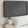 Ramka łóżka z tapicerowanym wezgłowiem Ciemnoszary 120 x 190 cm