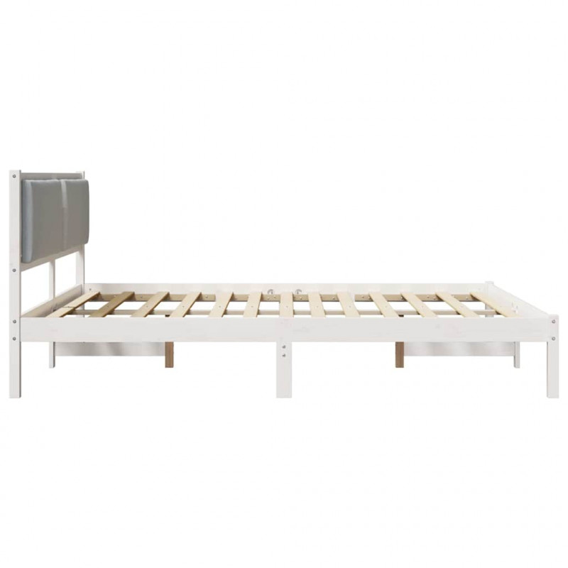 Ramka łóżka Jasnoszary 180 x 200 cm Lite drewno sosnowe