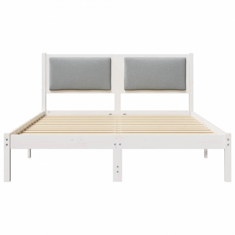 Ramka łóżka Jasnoszary 160 x 200 cm Lite drewno sosnowe