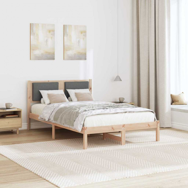 Ramka łóżka Ciemnoszary 120 x 200 cm Lite drewno sosnowe