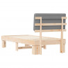 Ramka łóżka z tapicerowanym wezgłowiem Jasnoszary 80 x 200 cm