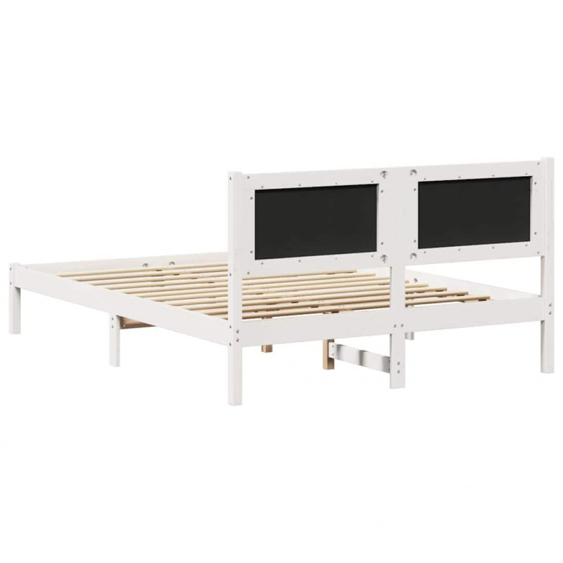 Ramka łóżka Jasnoszary 140 x 190 cm Lite drewno sosnowe