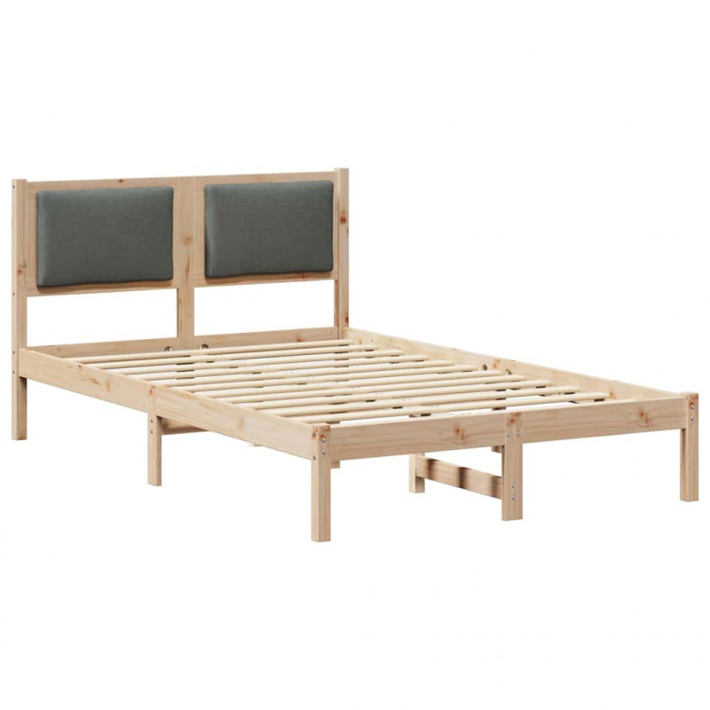 Ramka łóżka Ciemnoszary 120 x 190 cm Lite drewno sosnowe