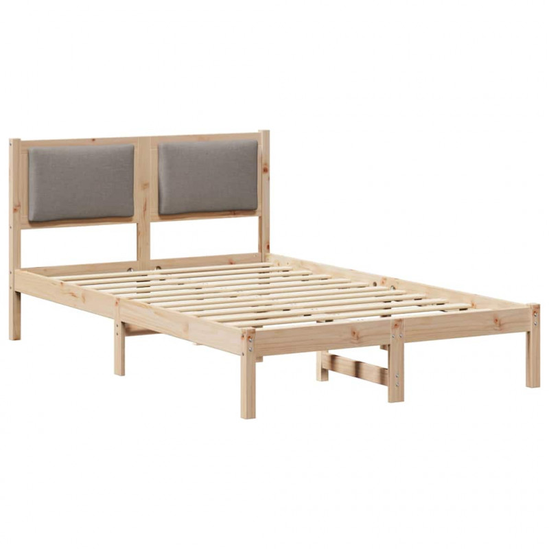 Ramka łóżka Ciemnoszary 120 x 190 cm Lite drewno sosnowe