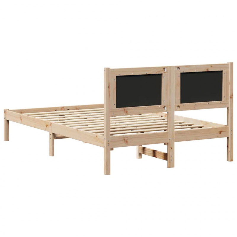 Ramka łóżka Ciemnoszary 120 x 190 cm Lite drewno sosnowe